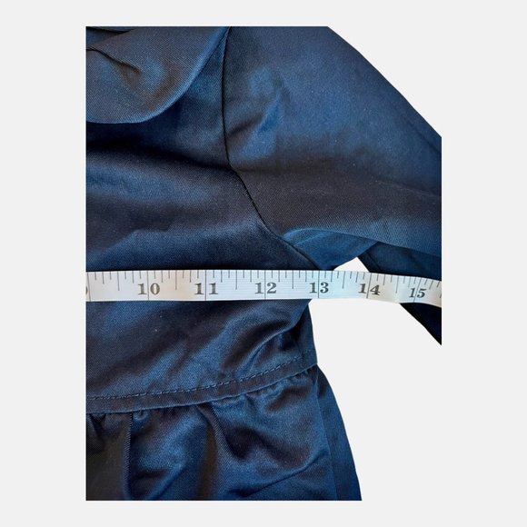 NWT Me Jane Kids Navy Coat with Buttons and Ruffled Sleeves and Neck//Size 6 - Picture 5 of 7